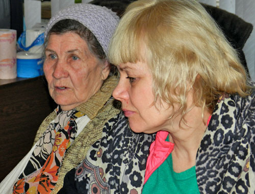 Participants of hunger strike Lidiya Petrova and Olga Zolotareva. Volgograd, February 5, 2014. Photo by Tatiana Filimonova for the ‘Caucasian Knot’. 