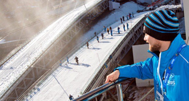 Ski jumping competition at the Olympic Games in Sochi. February 9, 2014. Photo: Atos International, http://www.flickr.com/photos/tags/atosorigin