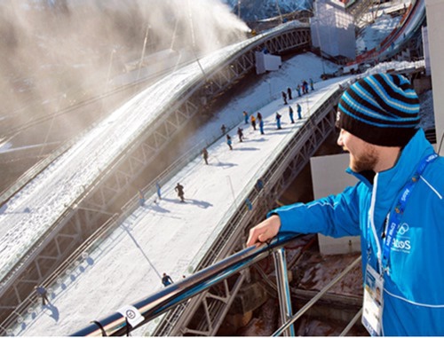 Ski jumping competition at the Olympic Games in Sochi. February 9, 2014. Photo: Atos International, http://www.flickr.com/photos/tags/atosorigin