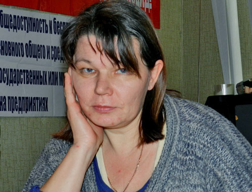 Participant of the hunger-strike Olga Stepanova. Volgograd, February 2014. Photo by Tatyana Filimonova for the "Caucasian Knot"