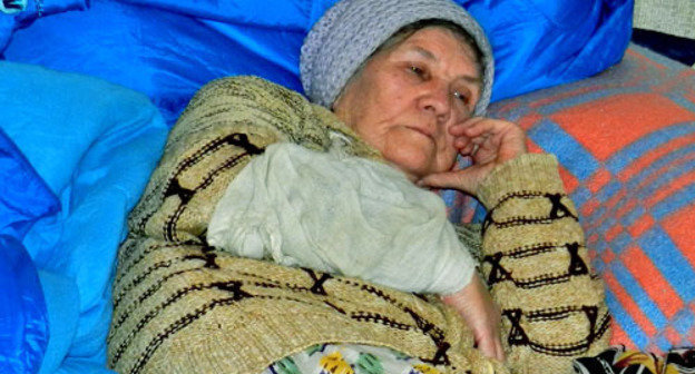 Lydia Petrova, 83, a participant of the hunger strike. Volgograd, February 7, 2014. Photo by Tatyana Filimonova for the "Caucasian Knot"