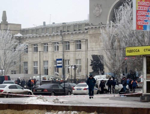 Square at the railway station of Volgograd after terror act on December 29, 2013. Photo by Vyacheslav Yaschenko for the ‘Caucasian Knot’. 