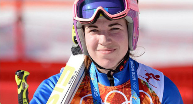 Bogdana Matsetskaya at the Sochi Olympics, February 15, 2014. Photo by NOC of Ukraine, http://noc-ukr.org/ 