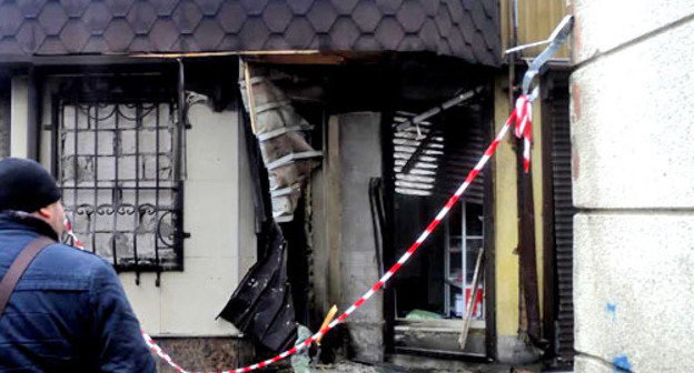 The drugstore blown up in Nalchik near the Central Marketplace. Nalchik, February 27, 2014. Photo by Lyudmila Maratova for the "Caucasian Knot"