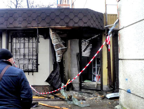 The drugstore blown up in Nalchik near the Central Marketplace. Nalchik, February 27, 2014. Photo by Lyudmila Maratova for the "Caucasian Knot"