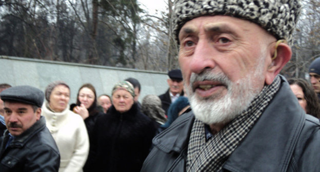 Participants of the rally commemorated to the 70th anniversary of Balkars' deportation. Nalchik, March 8, 2014. Photo by Luisa Orazaeva for the ‘Caucasian Knot’. 