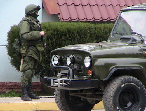 Russian military in Crimea. March 2014. Photo: Ukraine Border Service, http://dpsu.gov.ua/ru/about/photo_gallery/ photo_gallery_205.htm