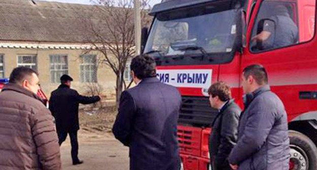 Truck with humanitarian aid, collected for residents of the Crimea, Dagestan, March 2014. Photo by Tamerlan Magomedov.