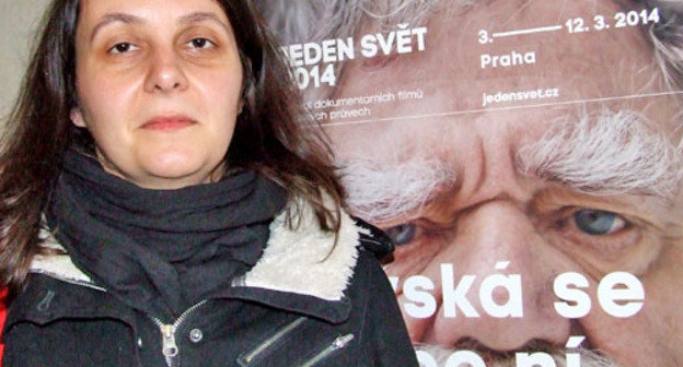 Director of "One World" festival Khana Kulkhankova, Prague, March 12, 2014. Photo by Edita Badasyan for the ‘Caucasian Knot’. 