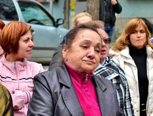 Lydia Lepsveridze at the meeting of communist party members with district residents. Sochi, March 2014. Photo by Svetlana Kravchenko for the ‘Caucasian Knot’. 