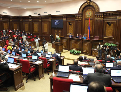 Meeting of the National Assembly of Armenia. Photo: http://www.parliament.am/