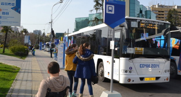 In the streets of Sochi during Palalympic Games, March 9, 2014. Photo by Svetlana Kravchenko for the ‘Caucasian Knot’. 