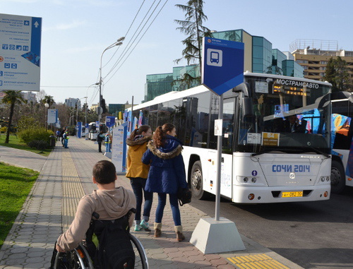 In the streets of Sochi during Palalympic Games, March 9, 2014. Photo by Svetlana Kravchenko for the ‘Caucasian Knot’. 