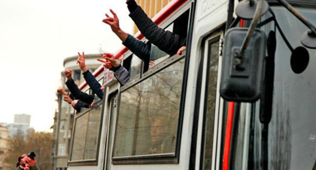 Protest action in support of Ismailly residents. Baku, January 26, 2013. Photo by Aziz Karimov for the ‘Caucasian Knot’. 