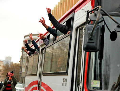 Protest action in support of Ismailly residents. Baku, January 26, 2013. Photo by Aziz Karimov for the ‘Caucasian Knot’. 