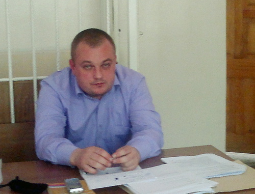 Advocate of Stavropol Region Prosecution Office Yvgeny Kuzyur, who represents the interests of the former deputy head of Cherkessk GOVD Ruslan Rakhaev in the case on the murder of Dakhir Djankezov. Photo by the ‘Caucasian Knot’. 