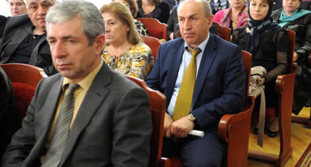 At the official presentation of Magomed Suleimanov as the new acting head (Mayor) of the Makhachkala administration to city activists, the Mayoralty staff and City Council Deputies. Makhachkala, April 7, 2014. Photo by the press service of the Makhachkala administration