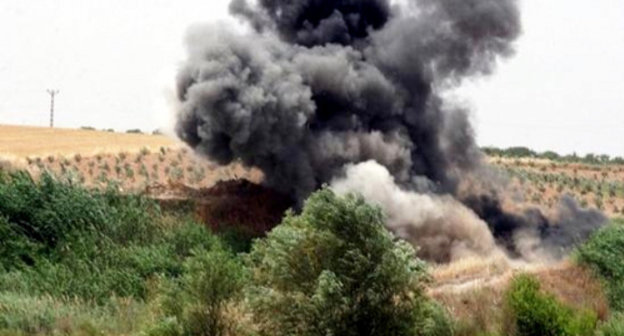 Landmine explosion. Photo: Azerbaijan National Agency for Mine Action (ANAMA), https://www.flickr.com/