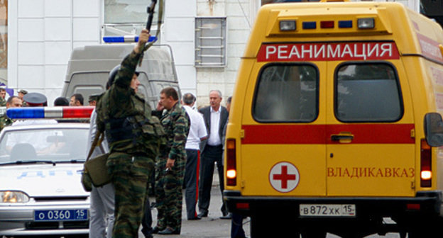 After the explosion in the central marketplace of Vladikavkaz on September 9, 2010. Photo by Vladimir Mukagov for the "Caucasian Knot"