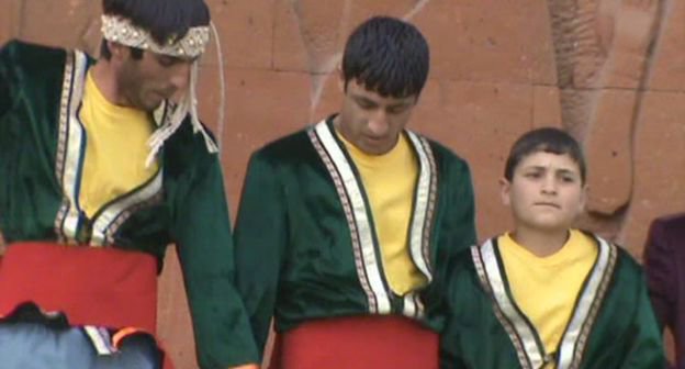 Yazidi community of Armenia celebrates the New Year – Tawusi Melek. April 16, 2014. Screenshot from the Caucasian Knot video. 