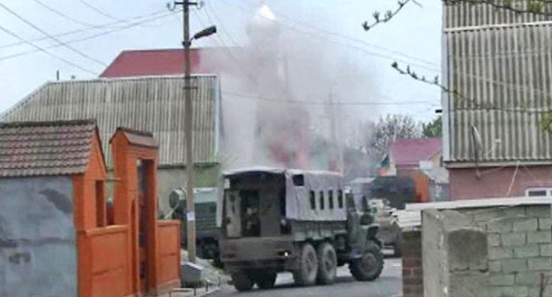 Special operation in the township of Svoboda of Khasavyurt. April 24, 2014. Photo http://nac.gov.ru/