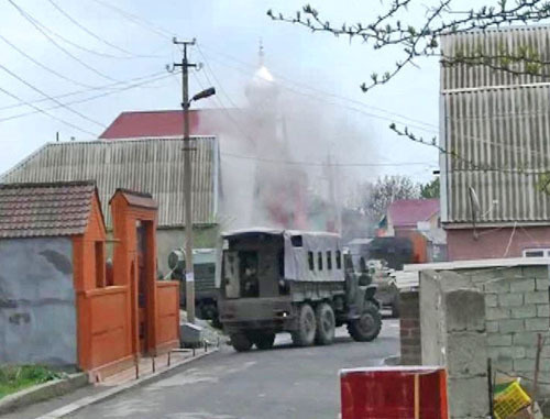 Special operation in the township of Svoboda of Khasavyurt. April 24, 2014. Photo http://nac.gov.ru/