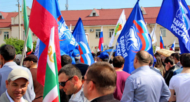 Participants of the festive events to celebrate the Day of Spring and Labour. Grozny, May 1, 2014. Photo by the "Caucasian Knot"