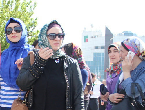 In the centre of Grozny. Photo by Magomed Magomedov for the ‘Caucasian Knot’.