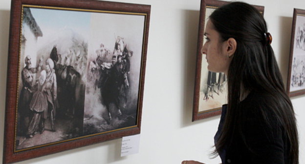 Exhibition on 150th anniversary of the end of Caucasian War. Maikop, May 20, 2014. Photo by Nikolai Gnedov is courtesy of the information and education centre "Russian Museum: virtual department" of the North-Caucasian Branch of the State Museum of Oriental Arts