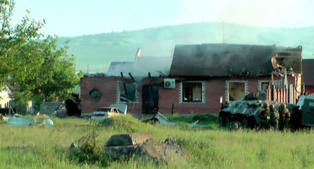 Special operation in the village of Sagopshi, Malgobek District of Ingushetia. May 24, 2014. Photo by the press service of the Federal Security Service of the Republic of Ingushetia