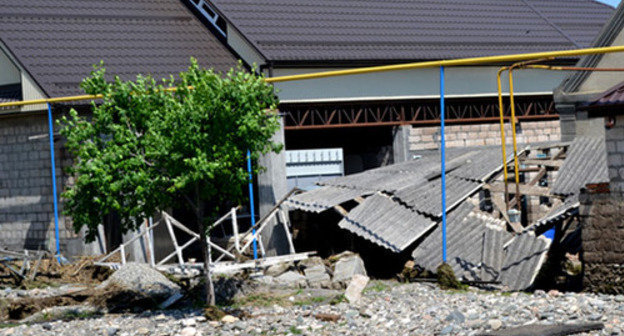 House of a woman whose home suffered from the flood. Baksan District of the Kabardino-Balkarian Republic (KBR), May 2014. Photo: the official site of the Baksan District of the KBR, http://www.ba.adm-kbr.ru/