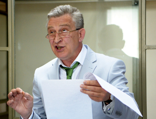 Amirov's advocate Vladimir Postanyuk giving speech in the court. Rostov-on-Don, June 6, 2014. Photo by Oleg Pchelov for the ‘Caucasian Knot’.   