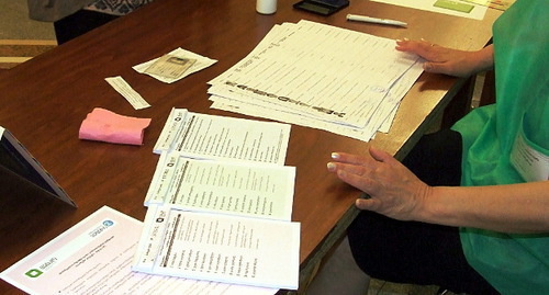 Voting papers in the Mayoral election in Tbilisi. June 15, 2014. Photo by Edita Badasyan for the "Caucasian Knot"