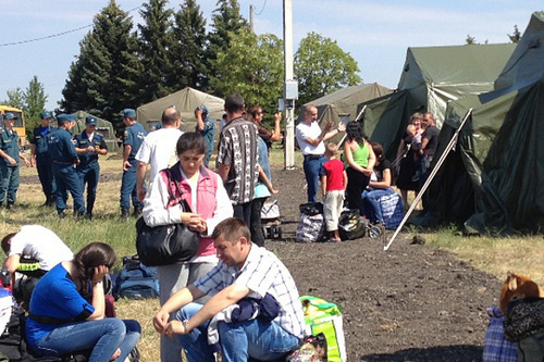 Refugees from Ukraine in one of the camps organized in Rostov Region, June 22, 2014. Photo by press-service of the MfE of the Rostov Region, www.61.mchs.gov.ru