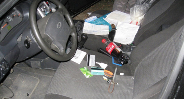 Salon of the car after the search. Photo by MIA press-service, 26.mvd.ru