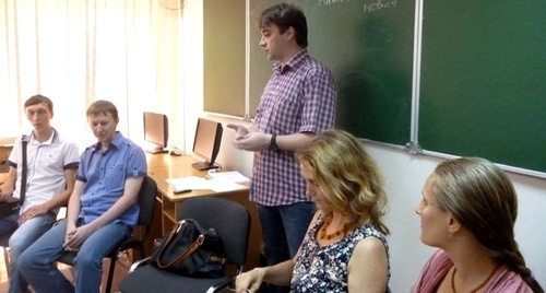 Participants of the seminar "Fundamentals of legal security for activists, journalists, and bloggers". Sochi, July 28, 2014. Photo by Svetlana Kravchenko for the "Caucasian Knot"