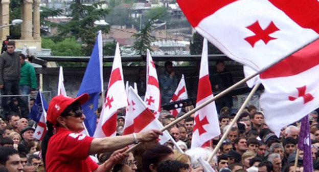 Participants of the action of  "United National Movement". Tbilisi, March 27, 2013. Photo by Edita Badasyan for the "Caucasian Knot"