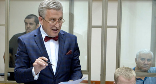 Advocate Vladimir Postanyuk at the court session, Rostov-on-Don, June 2014. Photo by Oleg Pchelov for the ‘Caucasian Knot’. 