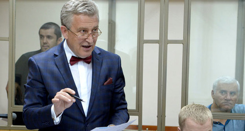 Advocate Vladimir Postanyuk at the court session, Rostov-on-Don, June 2014. Photo by Oleg Pchelov for the ‘Caucasian Knot’. 