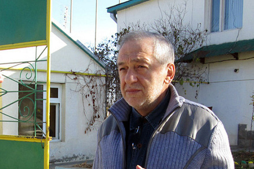 Levon Airapetyan in the village of Vank, Mardakert Region of Nagorno-Karabakh, at the site of the construction of military school, 2012. Photo by Albert Voskanyan, http://www.kavkaz-uzel.ru/blogs/929/posts/13275  