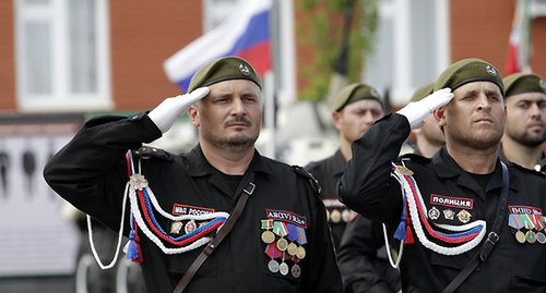 Soldiers of the Kadyrov Special Regiment. Photo: website of the Ministry of Interior for Chechnya, http://95.mvd.ru/press/VIDEOiFOTO/Fotoarhiv/Polku_PPSP_im._geroja_Rossii_A.A._Kadurova