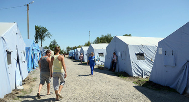 A camp of Ukrainian refugees in Gukovo, Rostov Region. Photo by Oleg Pchelov for the "Caucasian Knot"