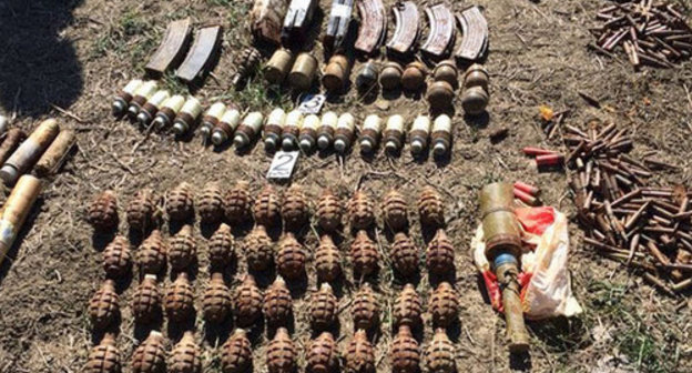 Ammunition found in a hiding. Babayurt District of Dagestan, July 2014. Photo nac.gov.ru