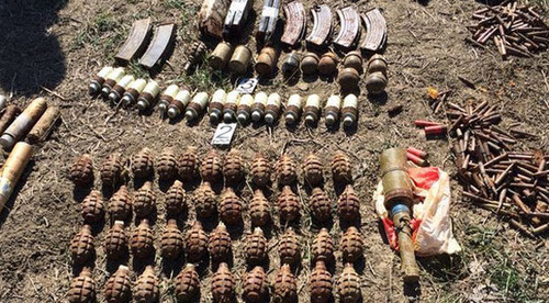 Ammunition found in a hiding. Babayurt District of Dagestan, July 2014. Photo nac.gov.ru