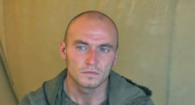 Russian serviceman, detained on the territory of Ukraine, August 25, 2014. Screenshot from the video posted by Youtube user IC.