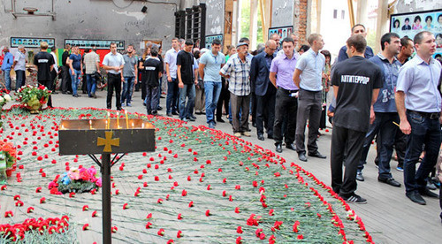 Mourning events  to mark the tenth anniversary of the terror act in Beslan, September 1, 2014. Photo by Emma Marzoeva for the ‘Caucasian Knot’. 