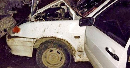 Car at the place of the incident. Photo http://nac.gov.ru/