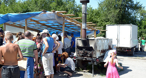 Refugees camp in Rostov Region. August 2014. Photo by Oleg Pchelov for the ‘Caucasian Knot’. 