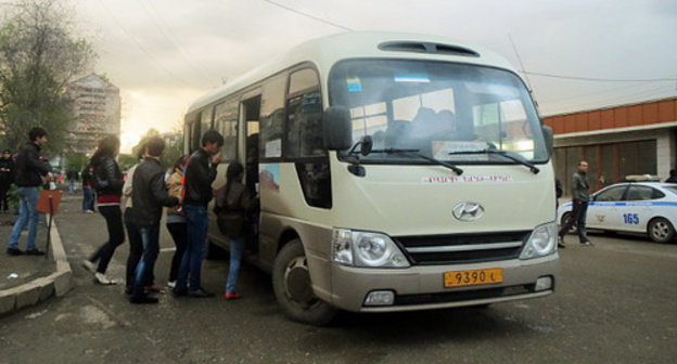 Nagorny Karabakh, Stepanakert, passenger coach. Photo by Alvard Grigoryan for the ‘Caucasian Knot’. 