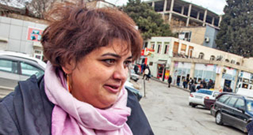 An observer of the Azerbaijani Radio 'Svoboda' service Khadija Ismailova. Baku, February 18, 2014. Photo by Aziz Karimov for the "Caucasian Knot"